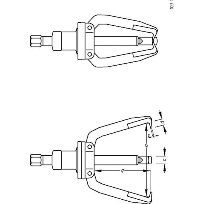 GEDORE Abzieher TWIST+PULL 3-armig mit Dreharretierung 80x250 mm