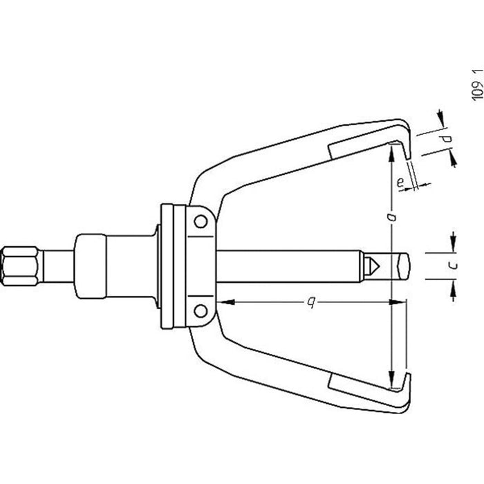 GEDORE Abzieher TWIST+PULL 3-armig mit Dreharretierung 80x250 mm