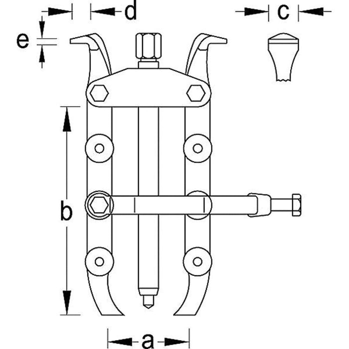 GEDORE Abzieher mit Spannbügel 160x325 mm