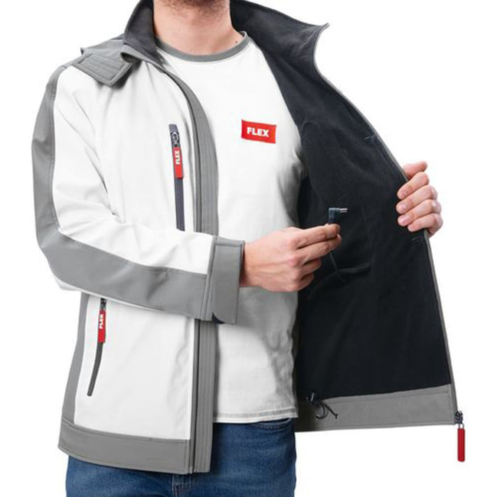 FLEX Akku- Heizjacke Softshell XS TJ White 10.8/18.0 WOMEN